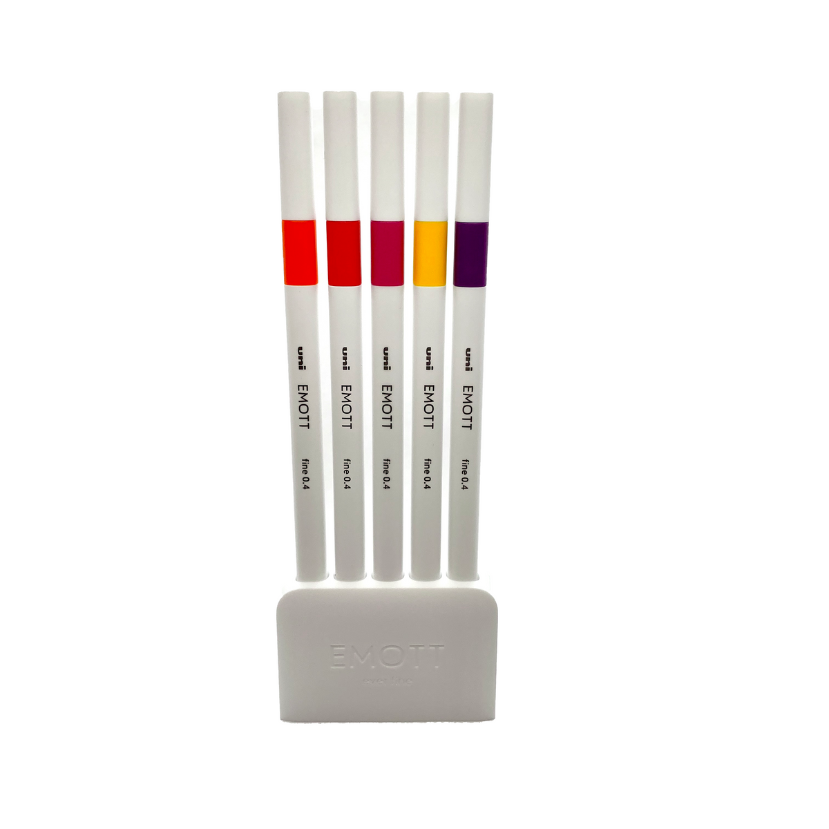 Uni EMOTT Ever Fine | 5 Color Set No. 2 | Passion | Cloth & Paper