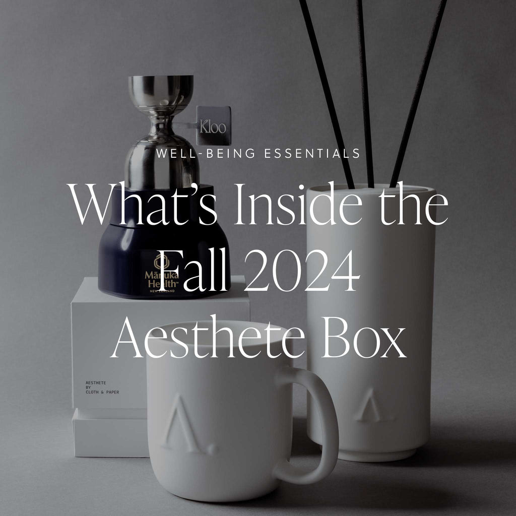 An image showing the highlights of Fall Aesthete Box 2024 with text overlay that reads: "Wellness Essentials: What's Inside the Fall 2024 Aesthete Box".