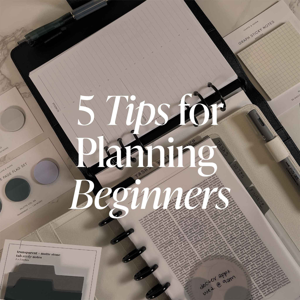 5 Tips for Planning Beginners