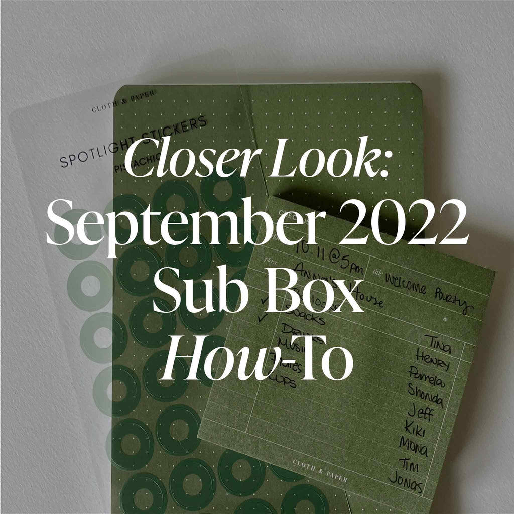 Closer Look: September 2022 Sub Box How-To