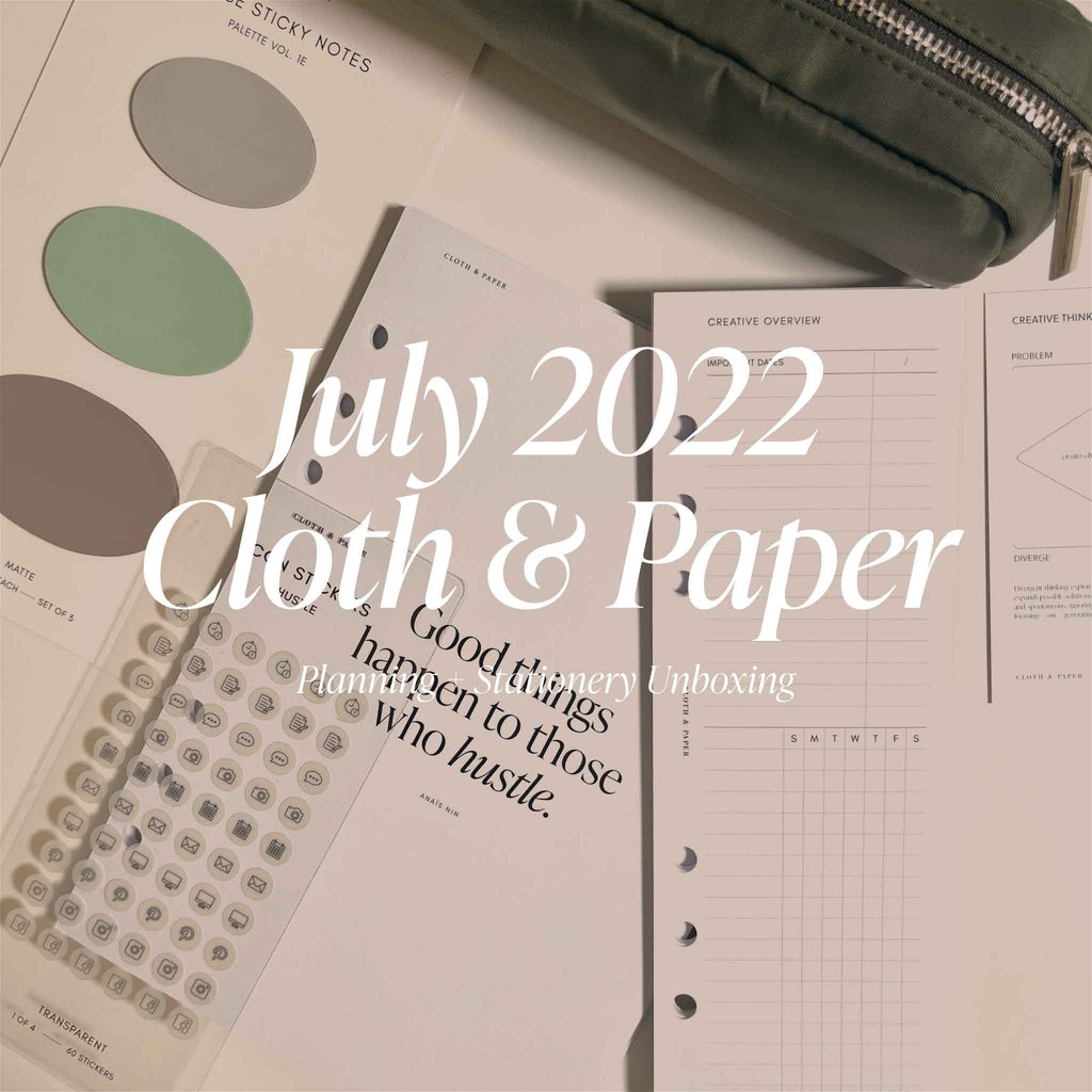 July 2022 Planning + Stationery Unboxing