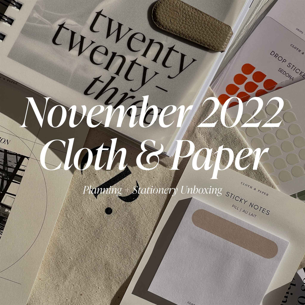 November 2022 Planning + Stationery Unboxing
