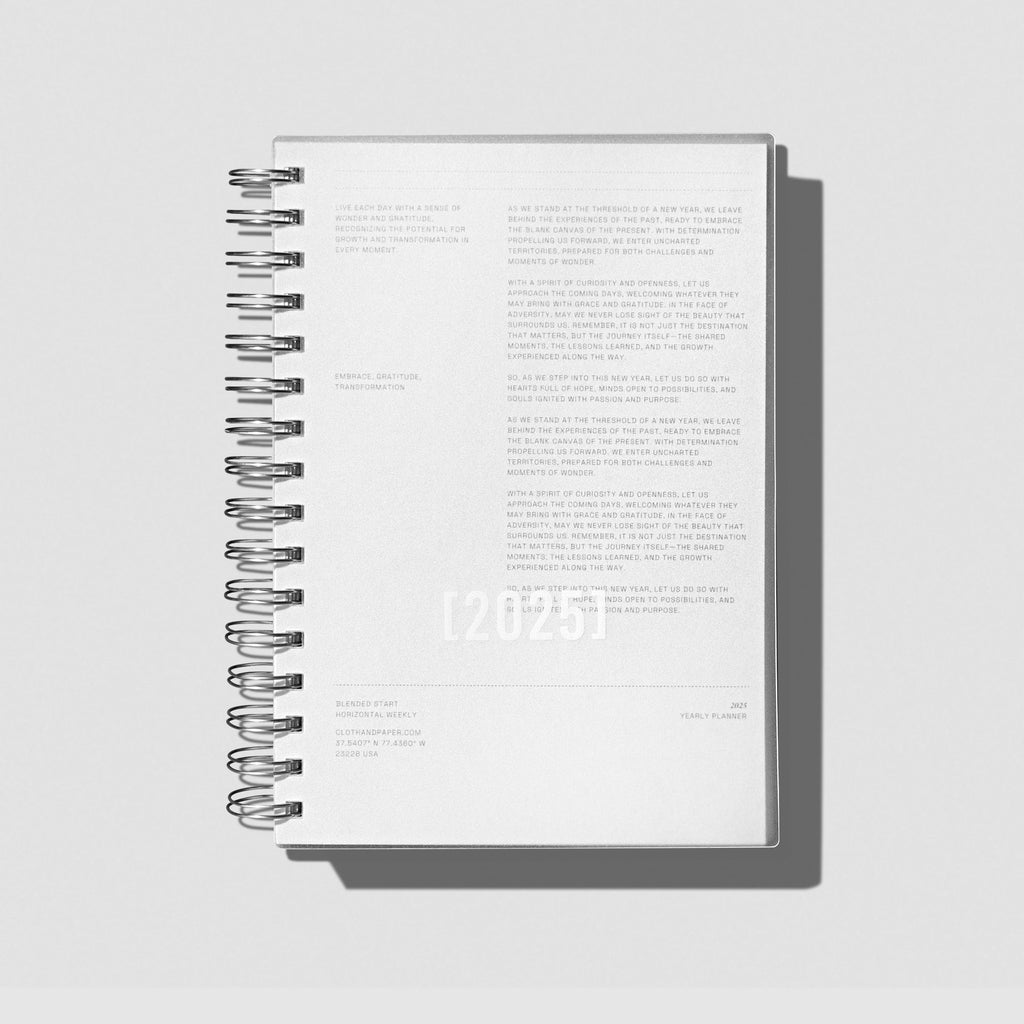 Notebook displayed on a neutral background.