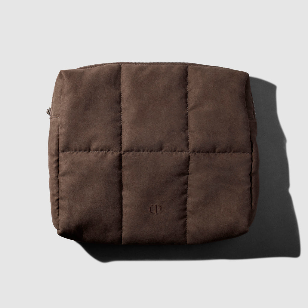 Puffer Pouch, Cloth and Paper. Pouch displayed on a neutral background.