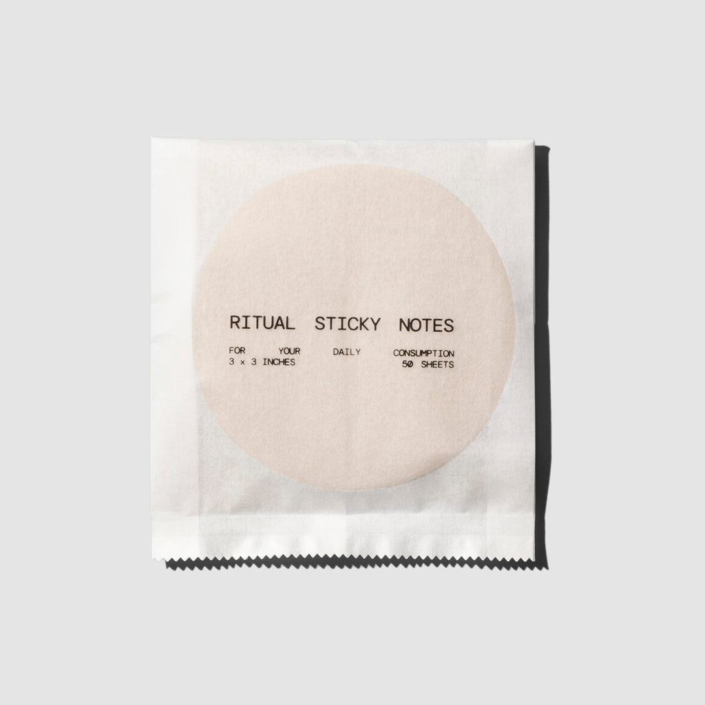 Ritual Sticky Note, Cloth and Paper. Sticky note displayed in its packaging on a neutral background.