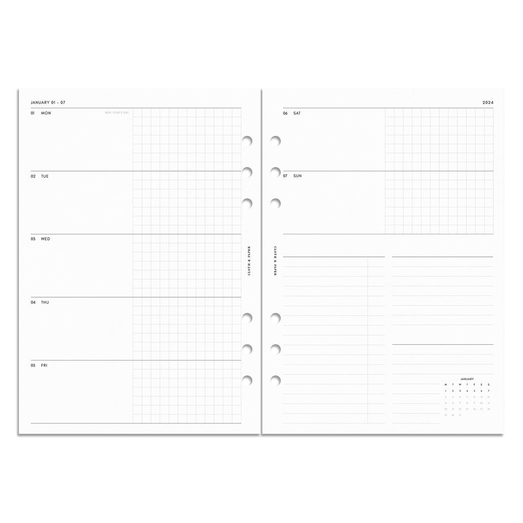 C&P Planner Size Guide – CLOTH & PAPER