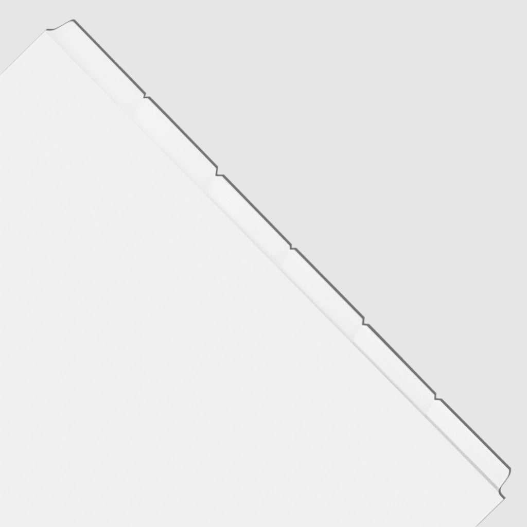 Blank Side Tab Planner Dividers, Glass Plastic, Cloth and Paper. Dividers displayed on a white background.