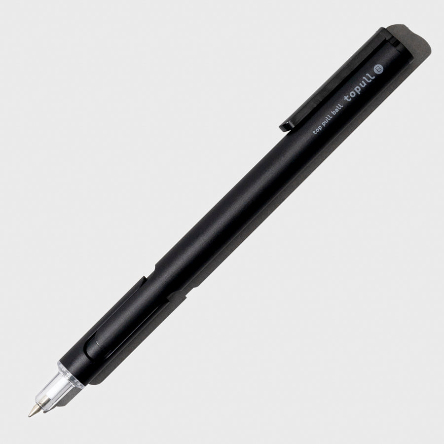 ToPull Ballpoint Pen, Cloth and Paper. Pen displayed on a neutral background. Color shown is black. 