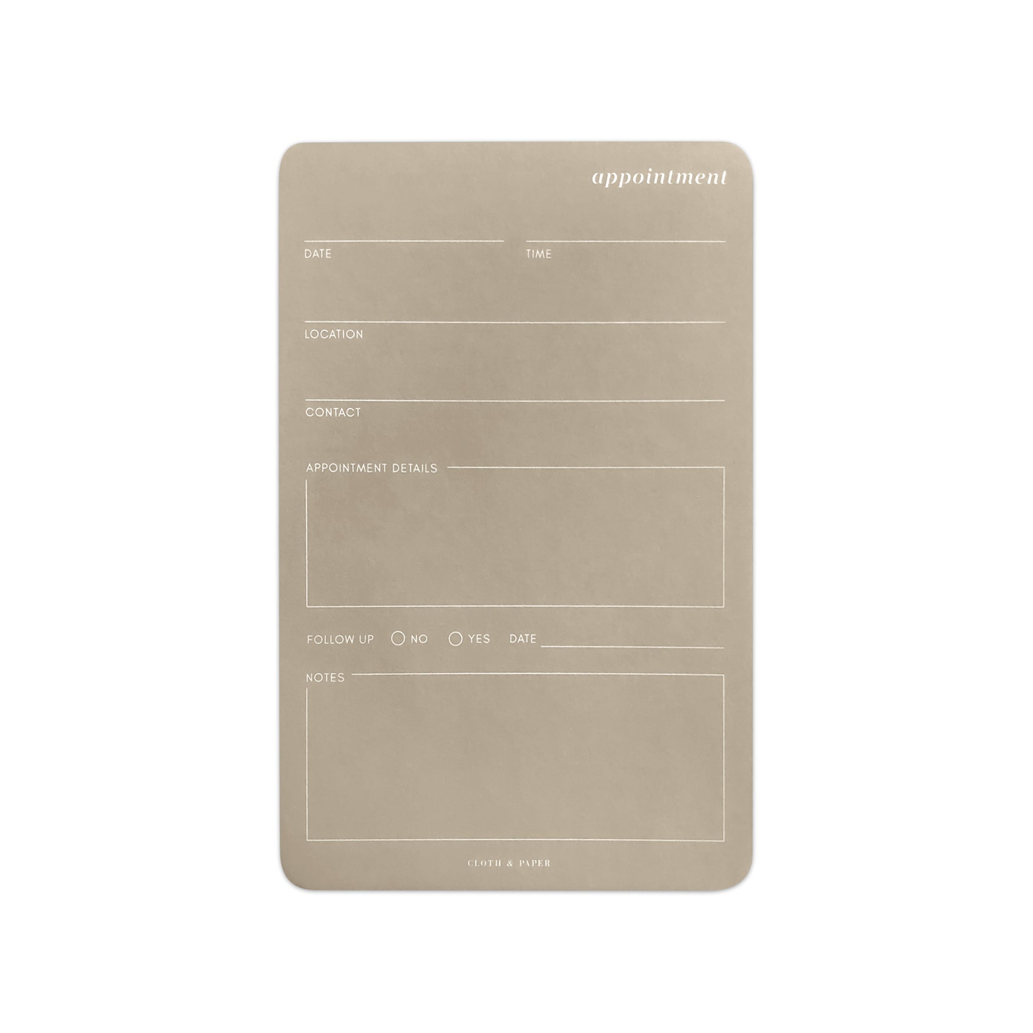 Appointment Notepad | Cloth & Paper – CLOTH & PAPER