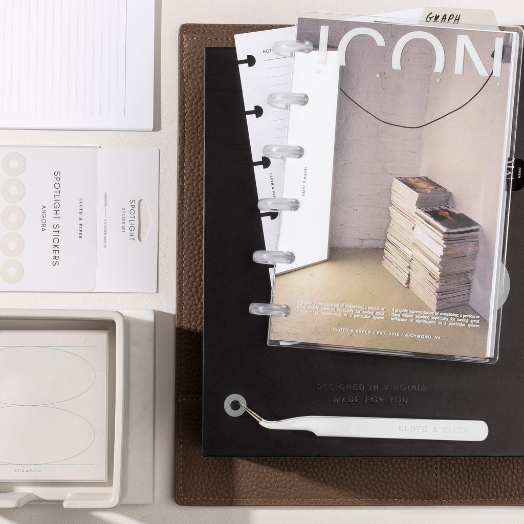 The brand new Contoured Agenda from Cloth & Paper with black