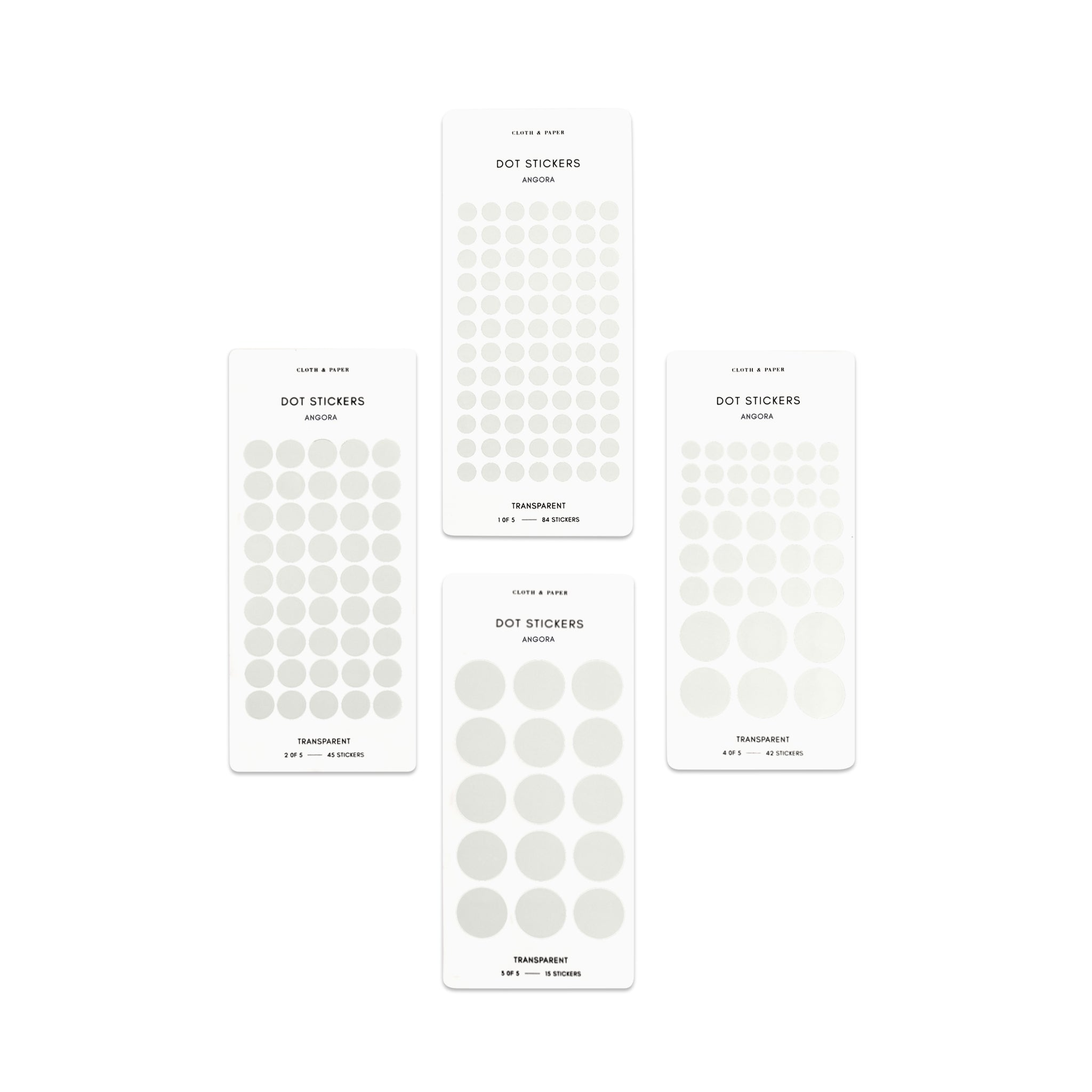 Mini Shape Planner Sticker Set, Transparent