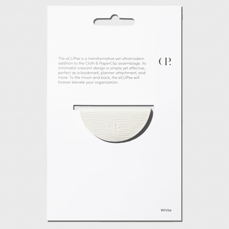 White bookmark shown in its packaging on a neutral background.