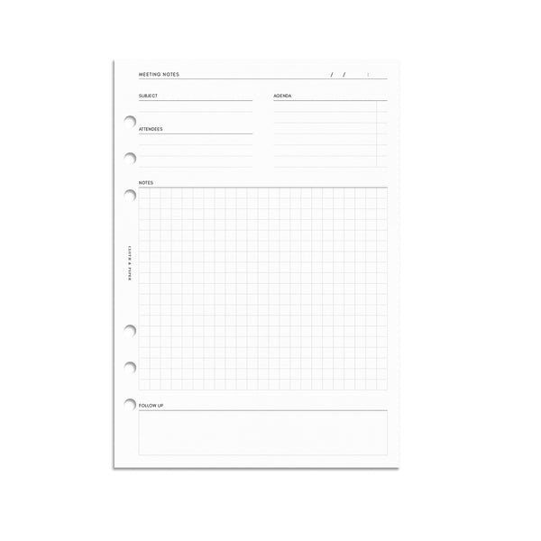 Meeting Notes Planner Inserts
