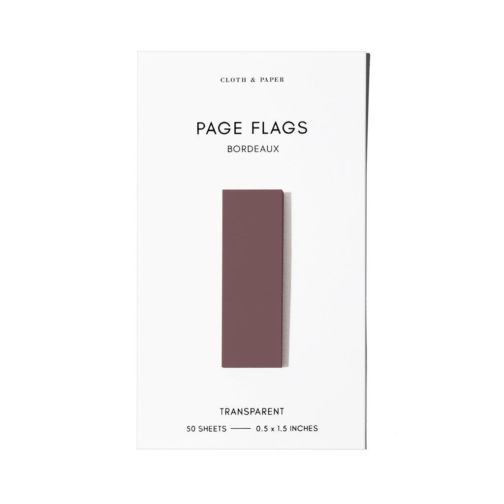 Page flag displayed on a white background. Color pictured is Bordeaux.