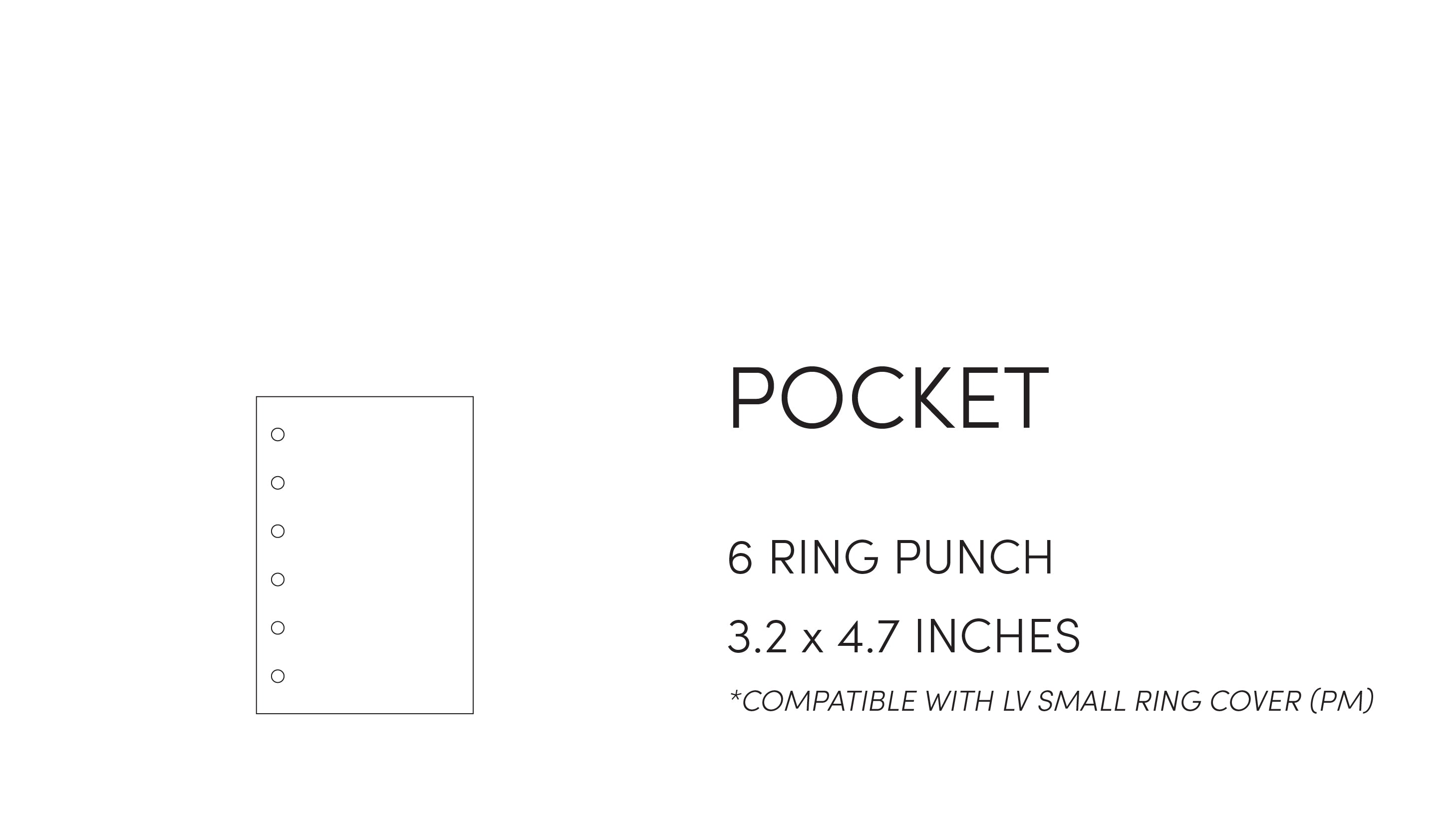 Cloth and Paper size guide - Pocket - 3.2 x 4.7 inches