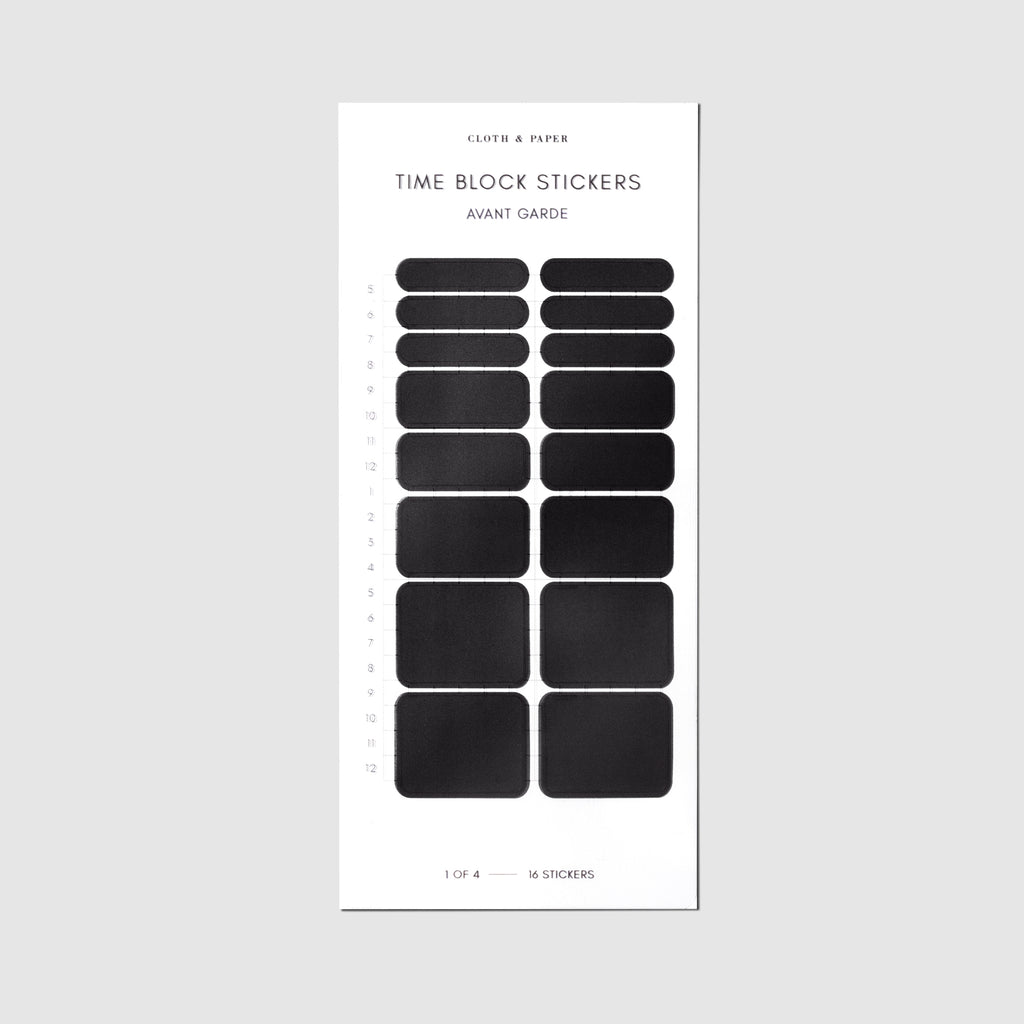 Sticker sheet displayed on a white background. Color shown is Avant Garde.