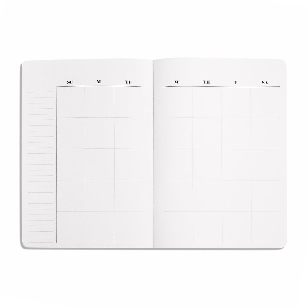 Undated Monthly Calendar Notebook | A5 | Cloth & Paper | Short Story Capsule Collection