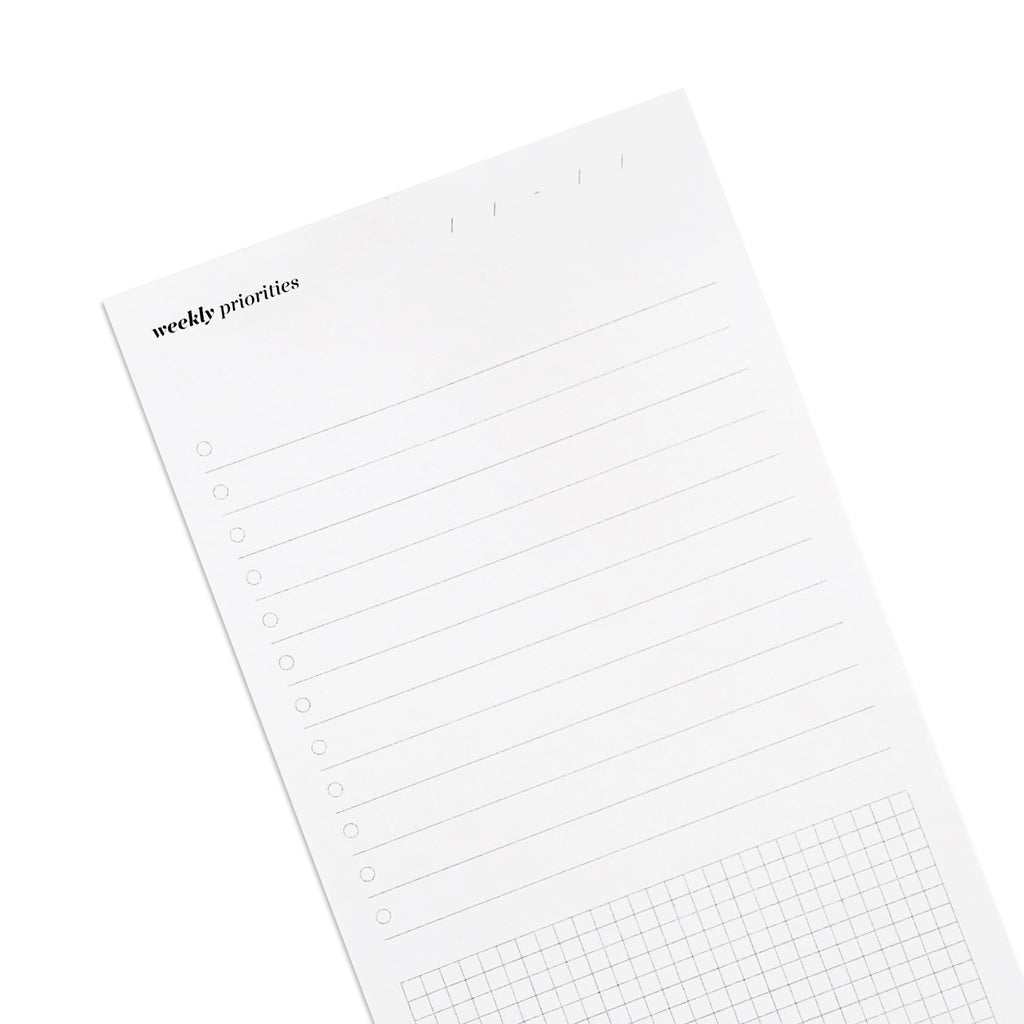 Weekly Priority Notepad | Cloth & Paper