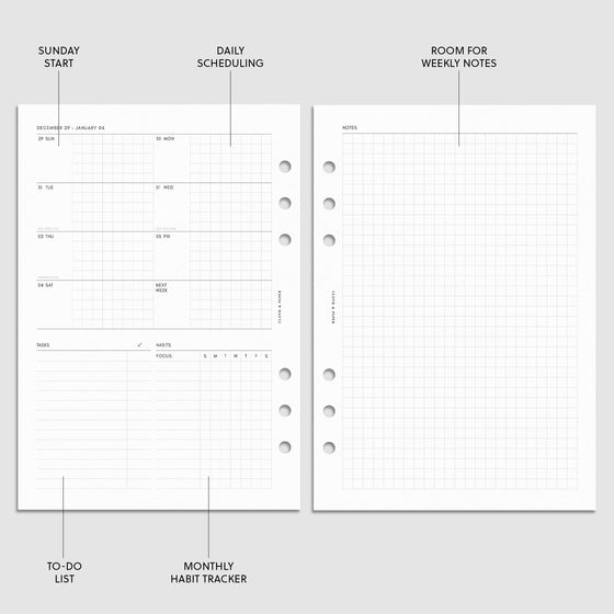 2025 Dated Admin Planner Inserts