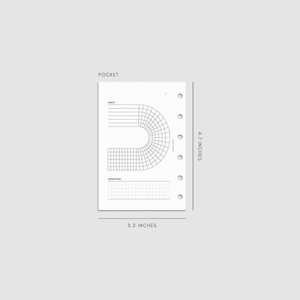 Arched Habit Tracker Planner Inserts