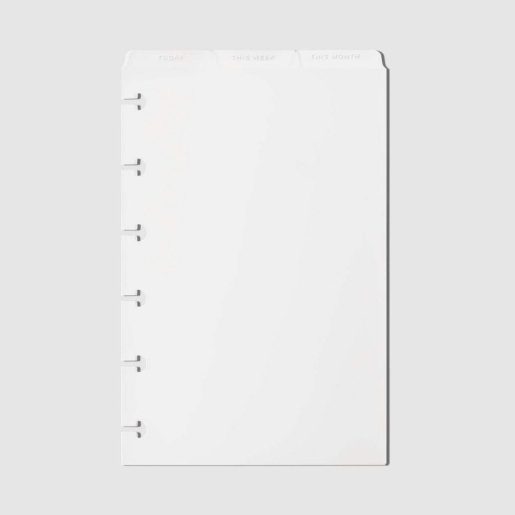 White foil dividers displayed on a white background.
