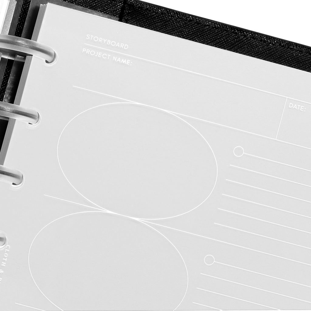 Closeup of dashboard in use inside a black leather agenda.
