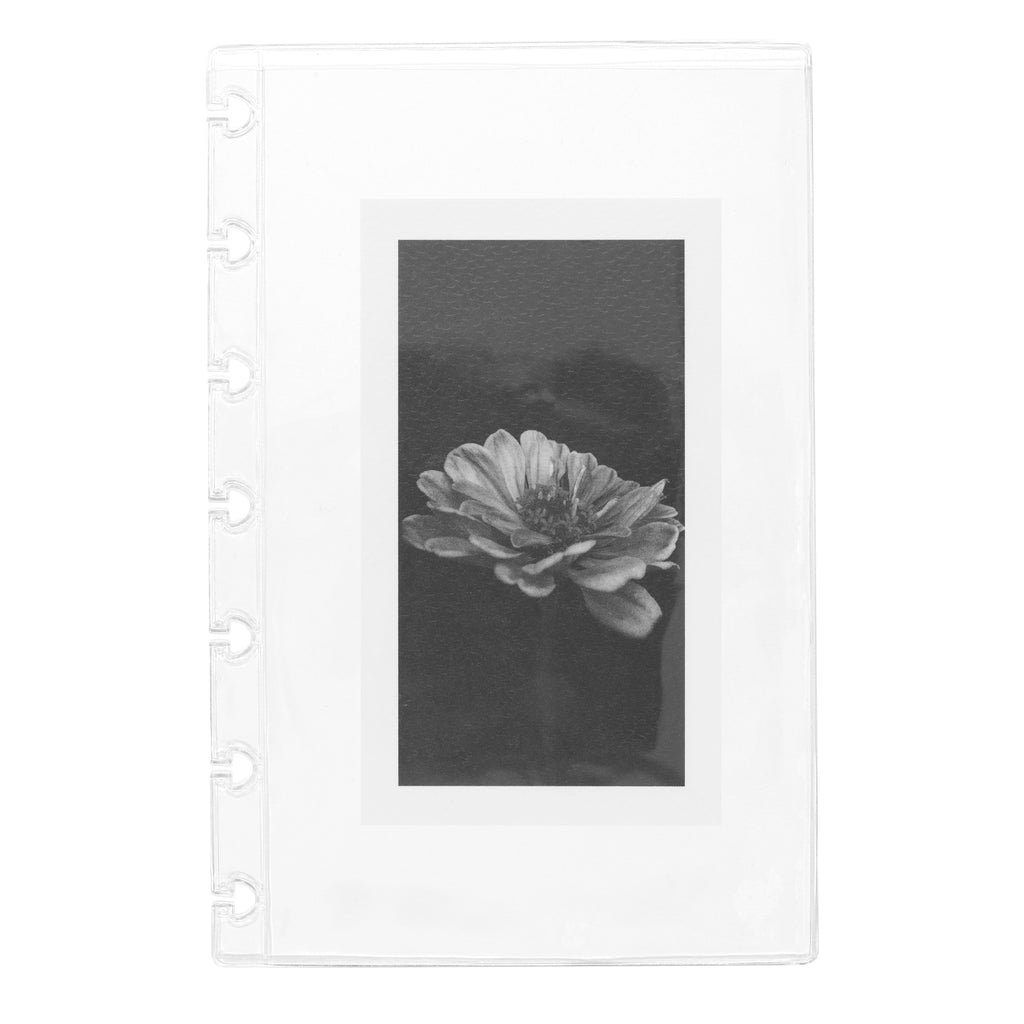 Document pocket displayed on a white background. A botanical card is displayed inside the pocket. Size shown is HP mini