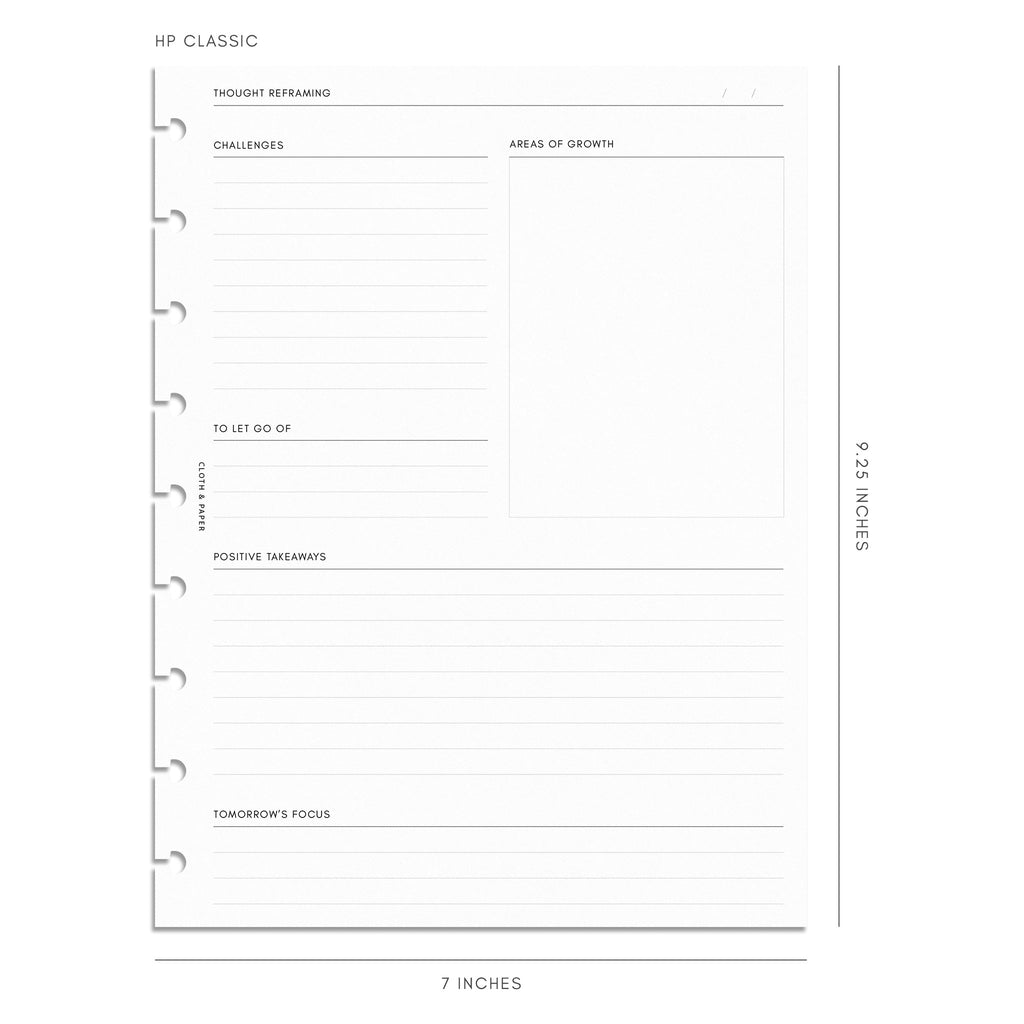 Digital mockup of insert in HP Classic.