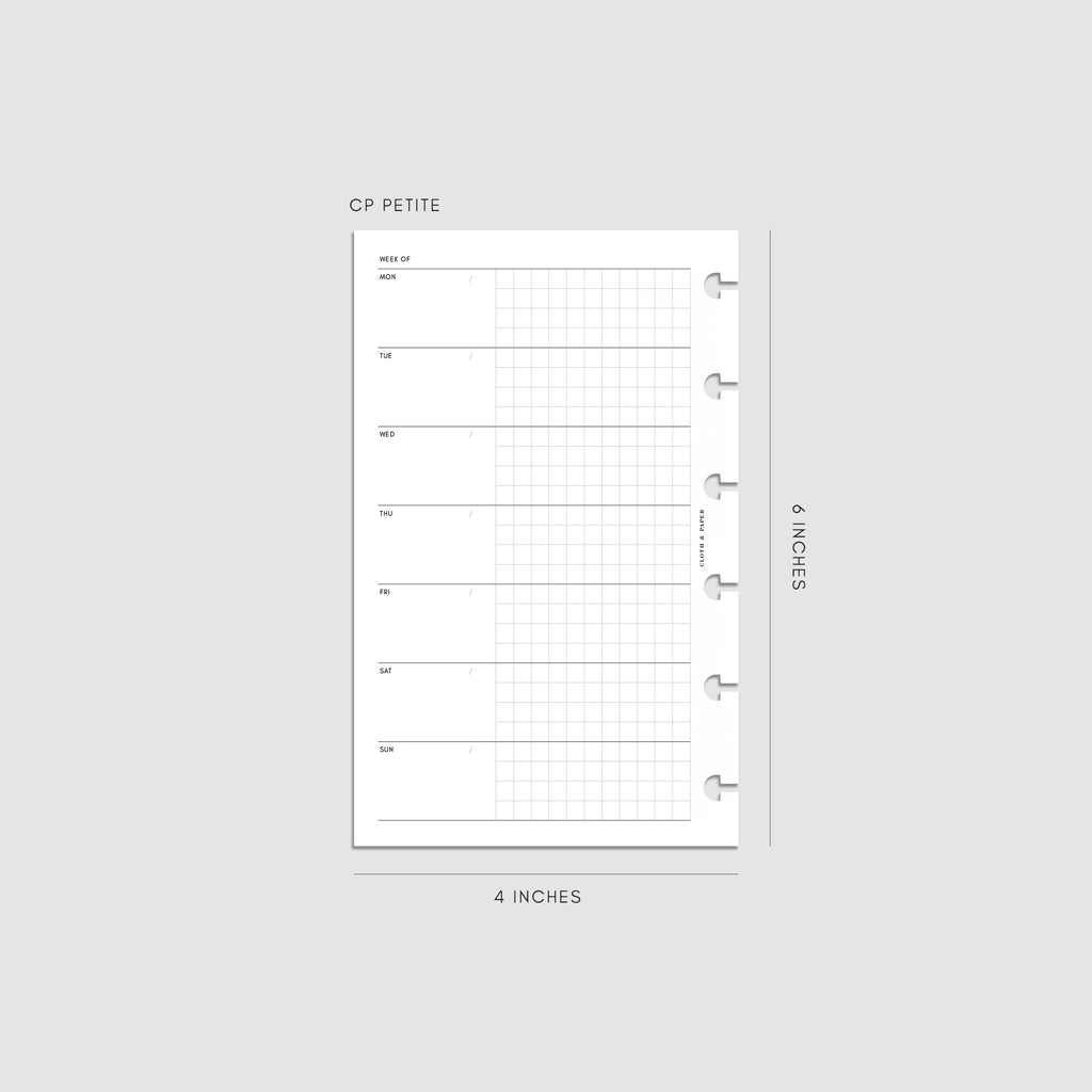 Digital mockup of insert sized CP Petite.