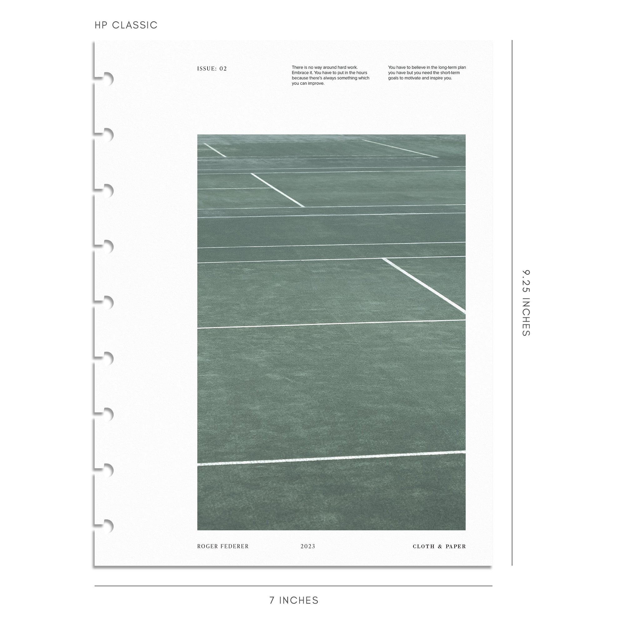 Digital mockup of Full Court dashboard in HP Classic. 