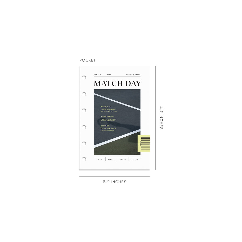 Digital mockup of Match Day dashboard in Pocket. 