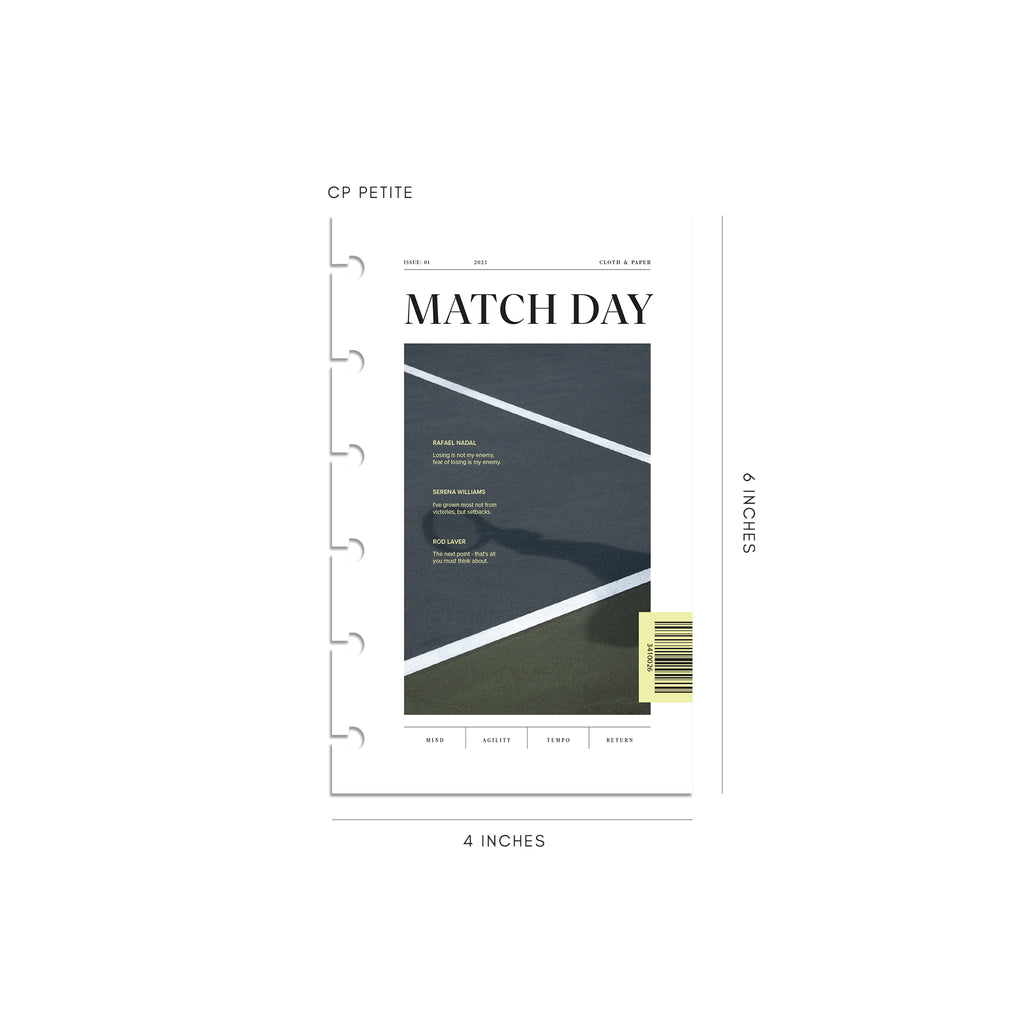 Digital mockup of Match Day dashboard in CP Petite. 