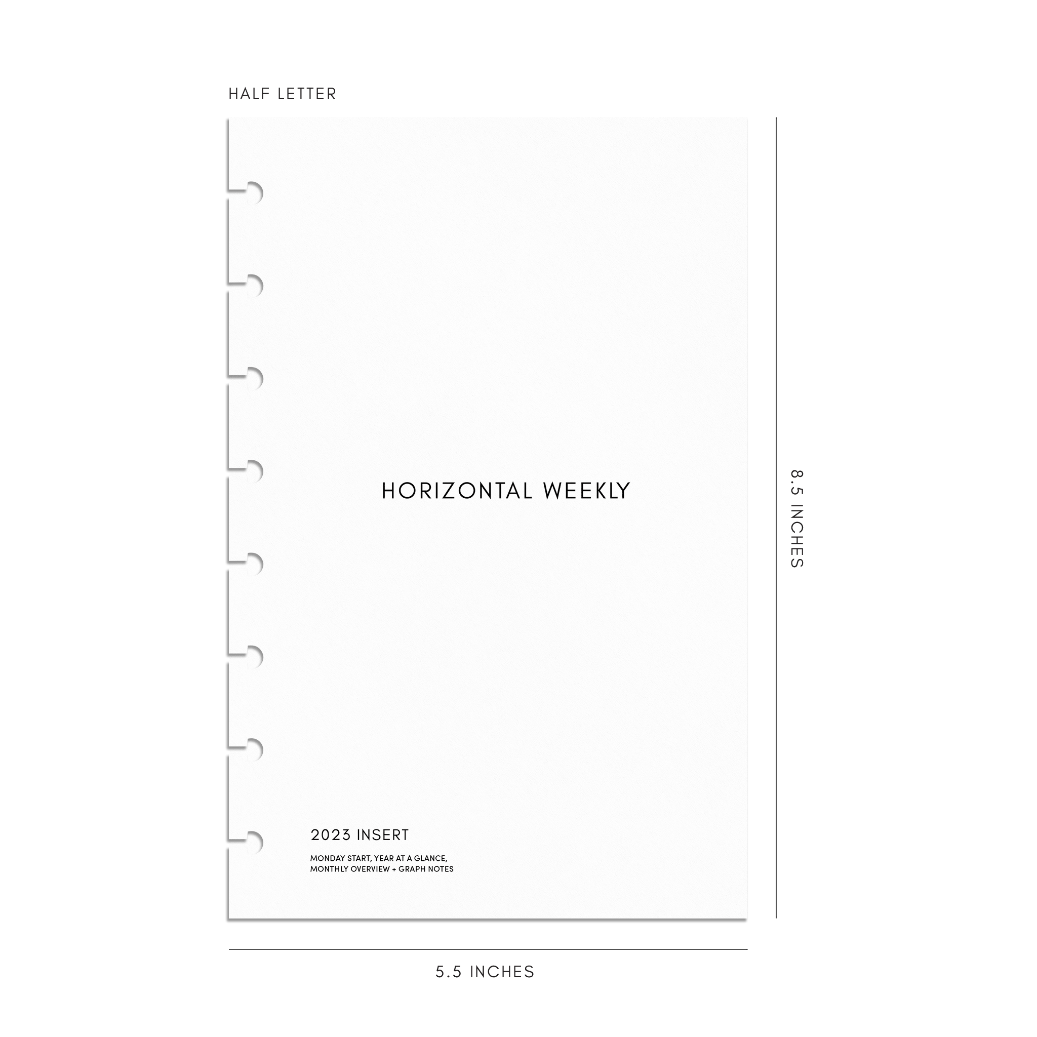 2023 Dated Planner Inserts | Daily | 2 Days Per Page