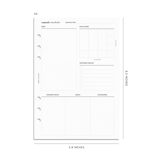 Capsule Wardrobe Inserts | Refreshed Layout