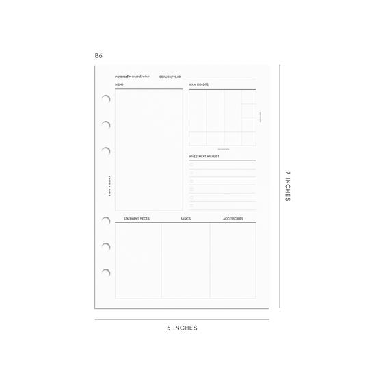 Capsule Wardrobe Inserts | Refreshed Layout