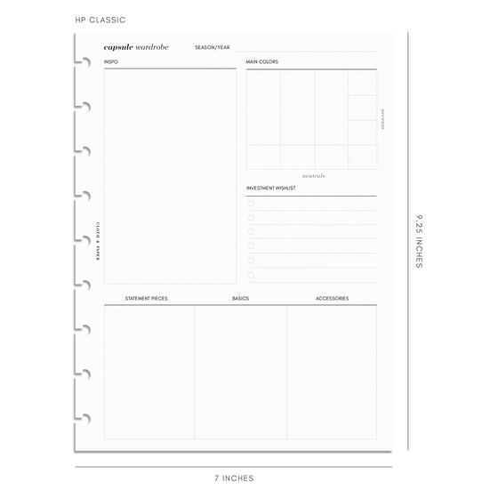 Capsule Wardrobe Inserts | Refreshed Layout