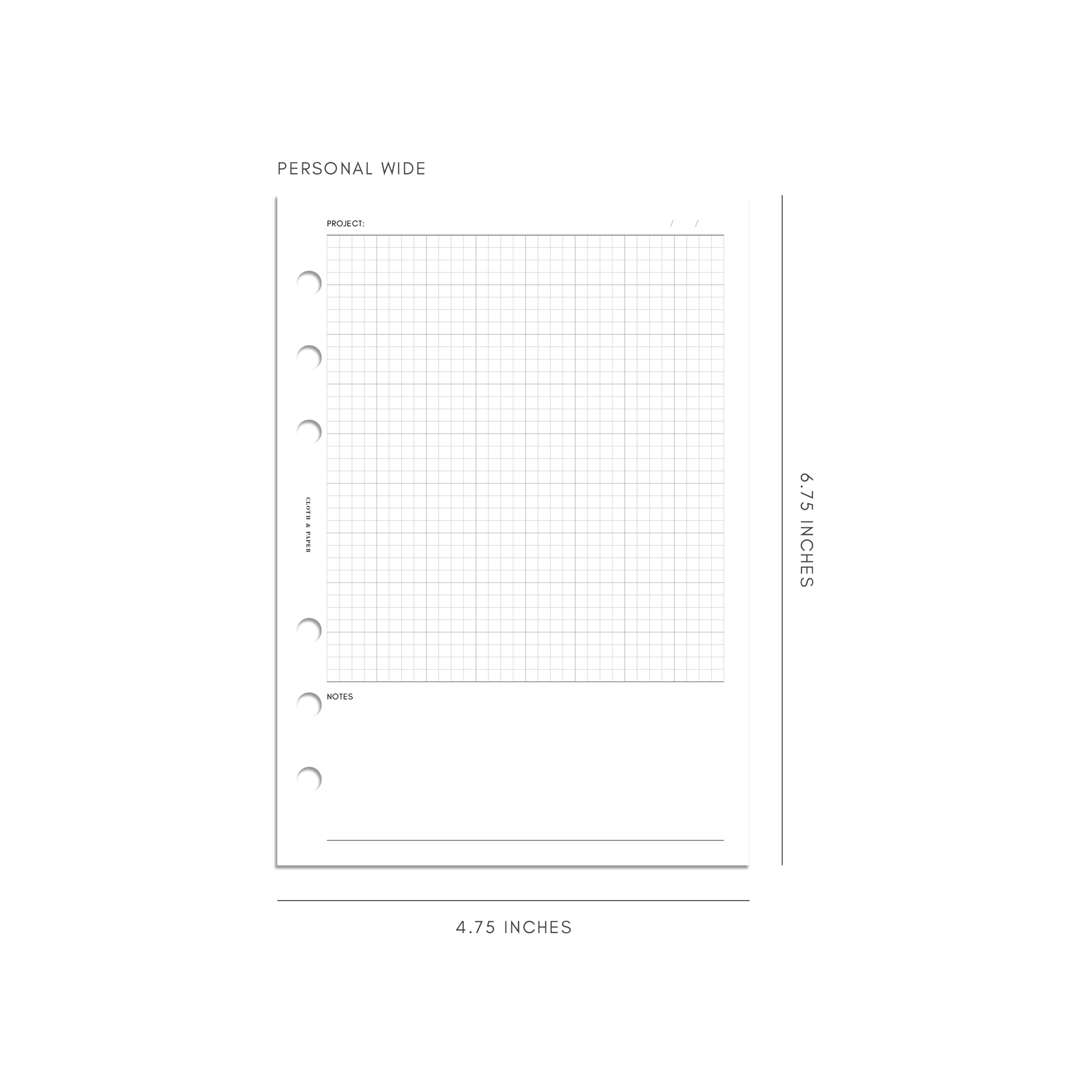 Engineering Grid Planner Inserts Cloth Paper CLOTH PAPER