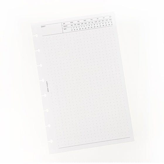 Executive Note Inserts | Dot Grid | 2nd Edition | Single Page | Cloth and Paper