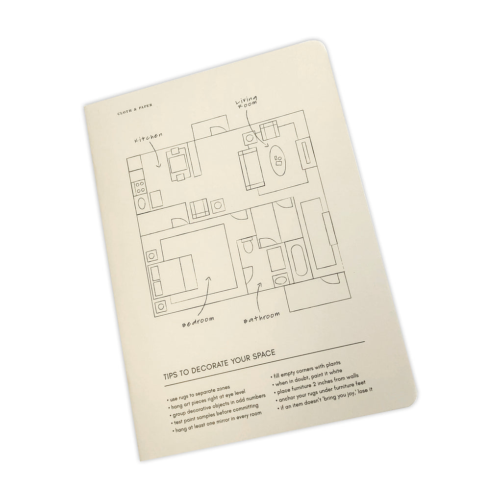 Home Refresh + Renovation Notebook | B6 | Cloth & Paper