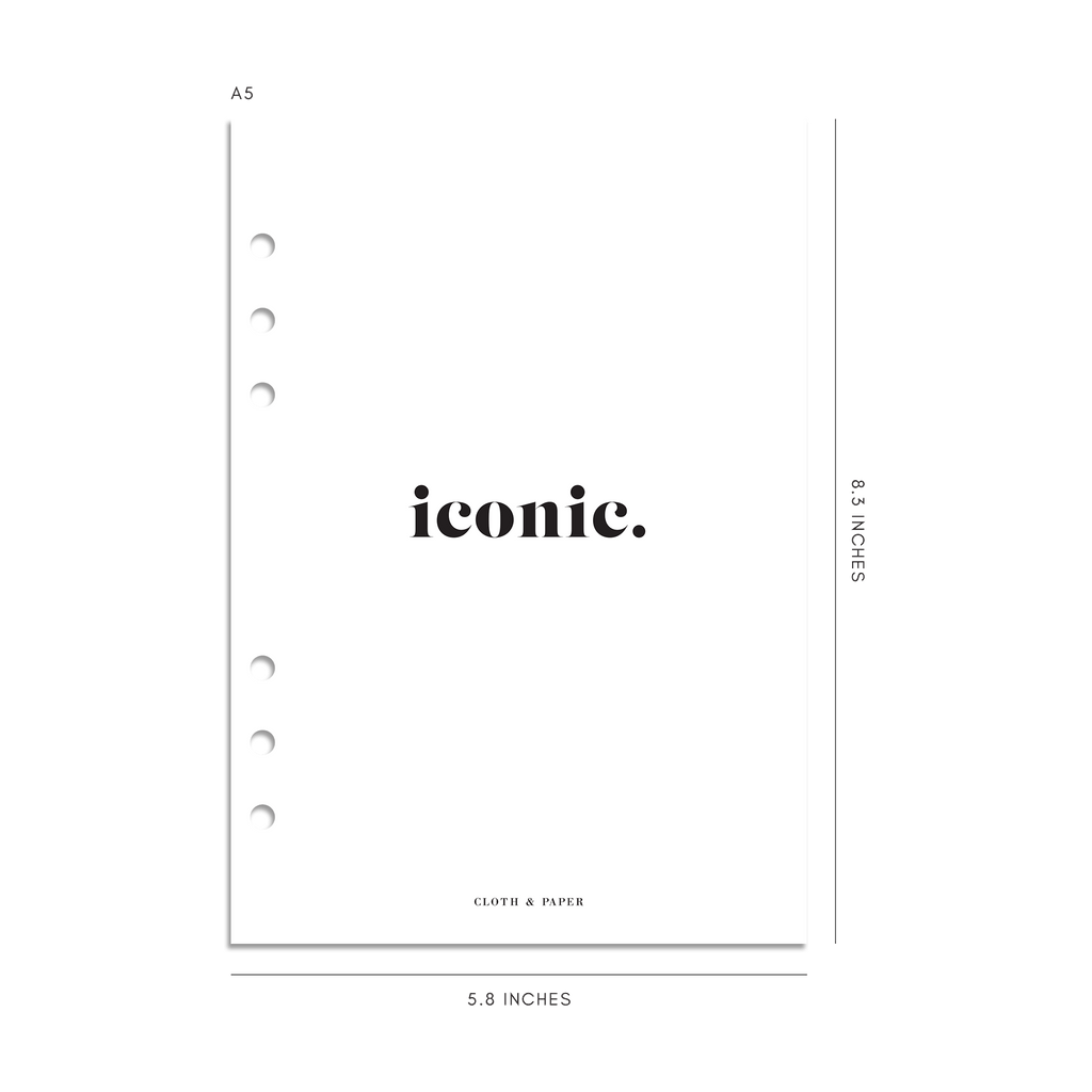 Iconic - Planner Dashboard A5 6-Ring Punch