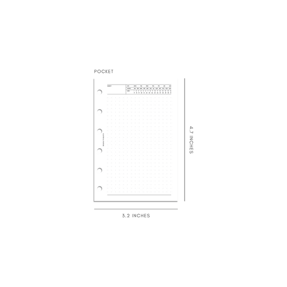 Executive Note Inserts | Dot Grid pocket