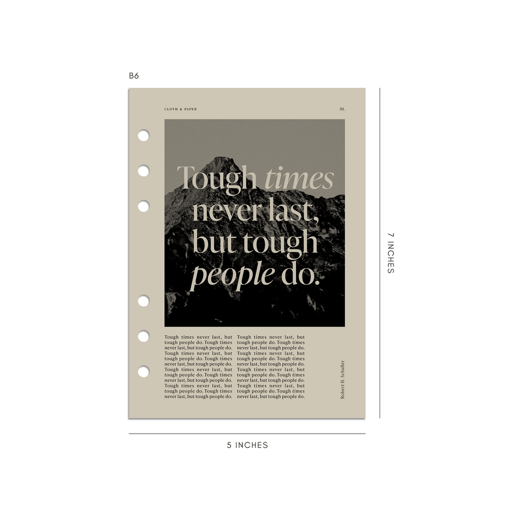 Tough Times Dashboard | Cloth and Paper