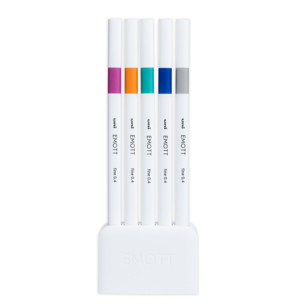 Volume 12 Virtual color set of pens sitting in their pen stand on a white background.