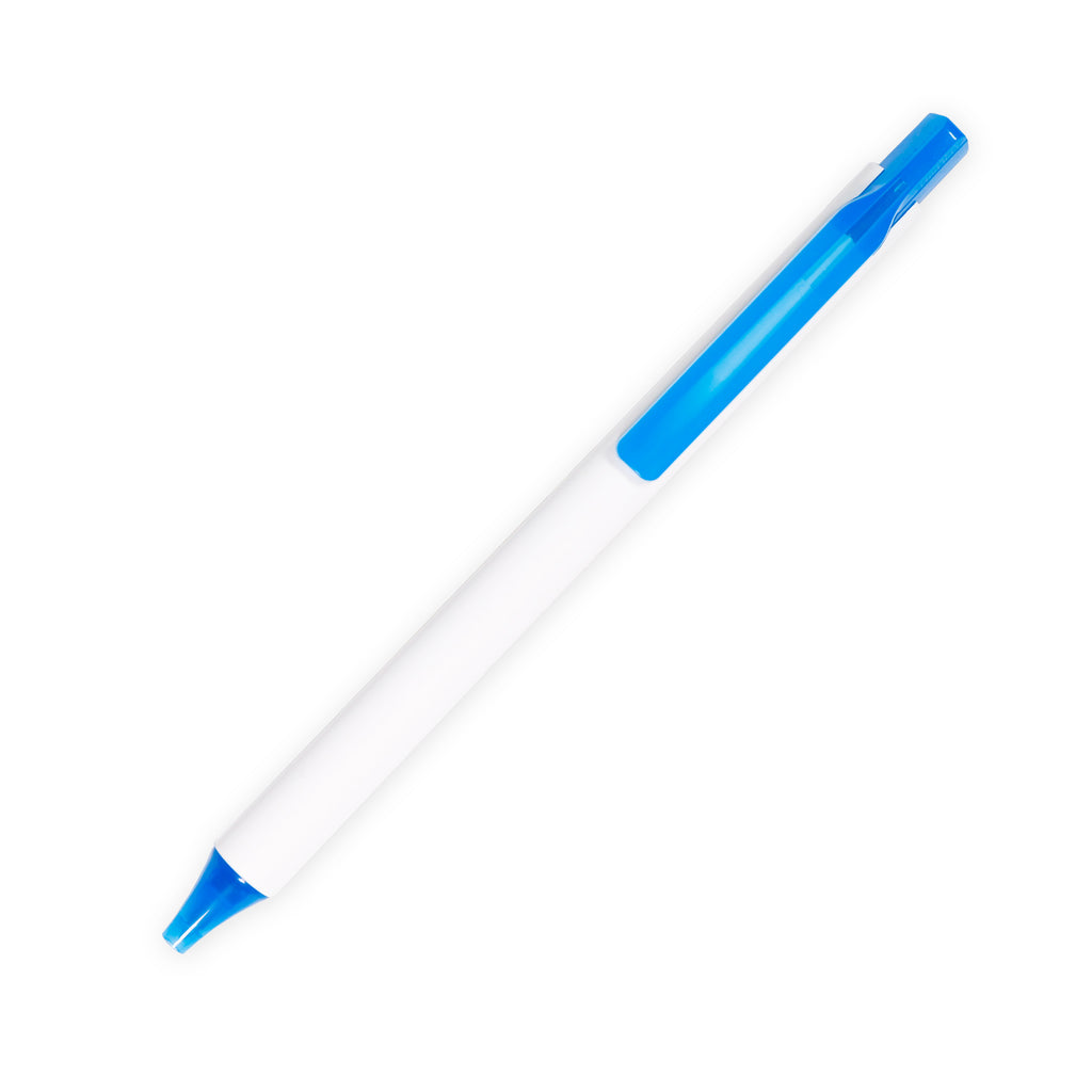 Always a Fave Pen, Dark Blue, Cloth and Paper. Pen turned to the right against a white background.