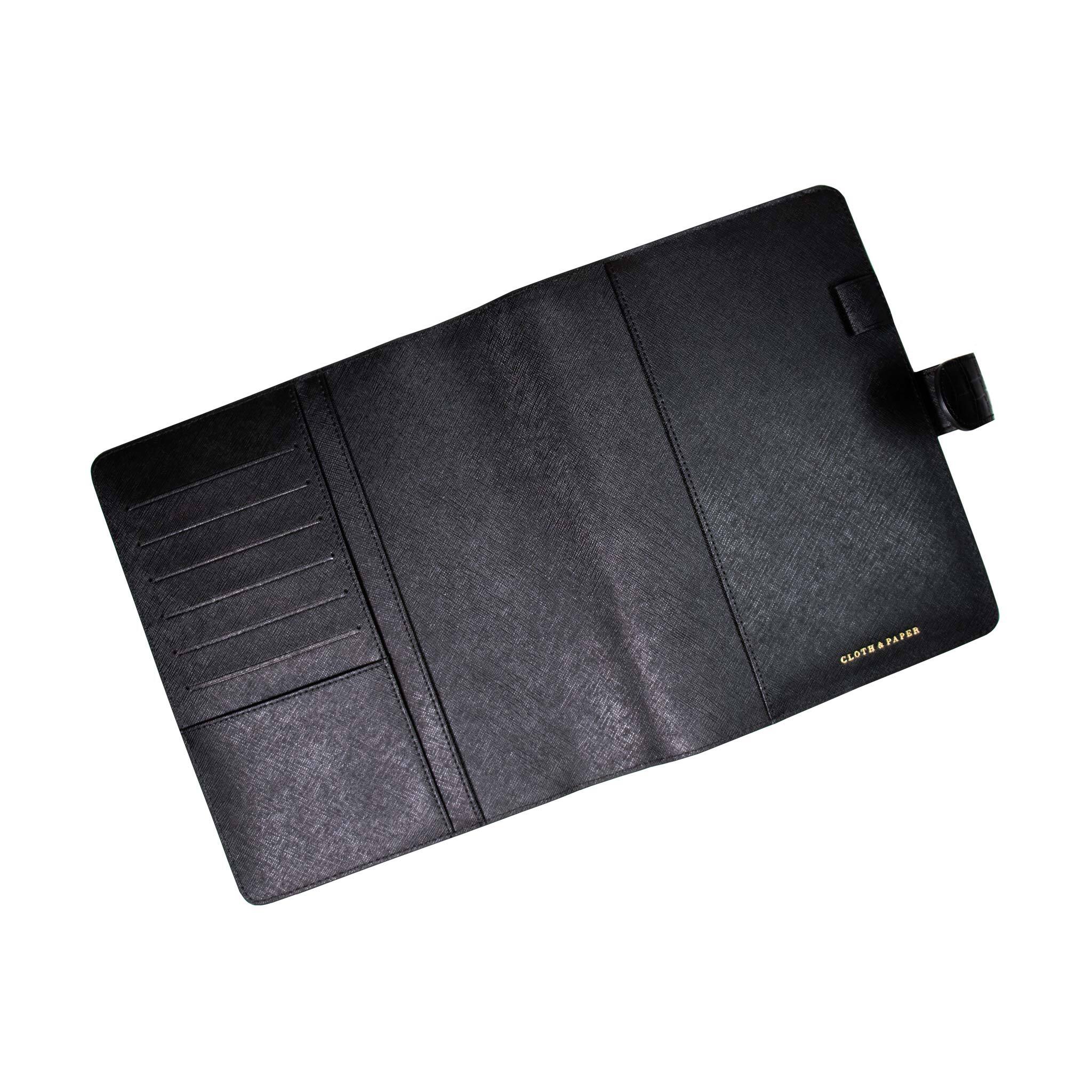 Agenda Cover, Large, Croc Leather