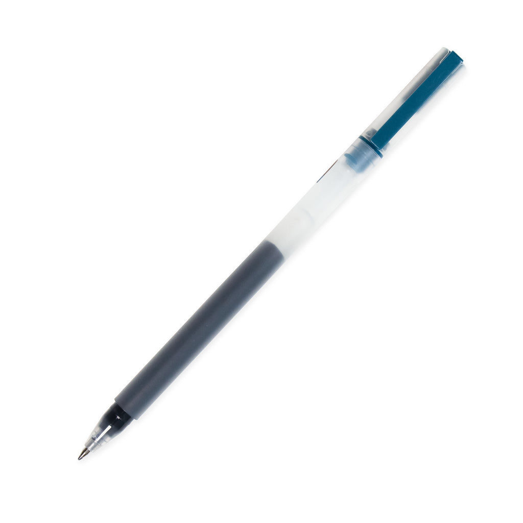 Pen in Blue turned to the right against a white background.