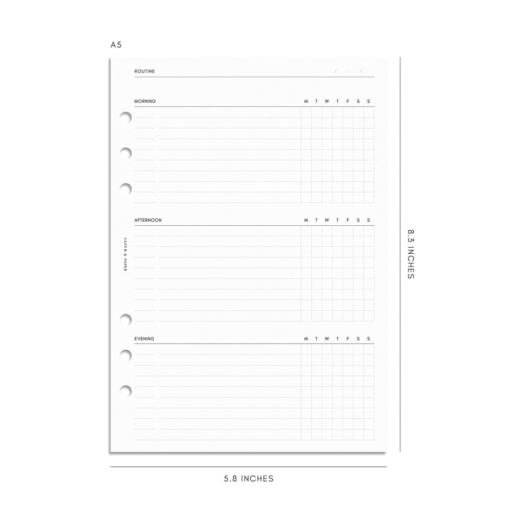 PERSONAL WO1P GOLD Edge/white Dated Planner Inserts 2021 2022 